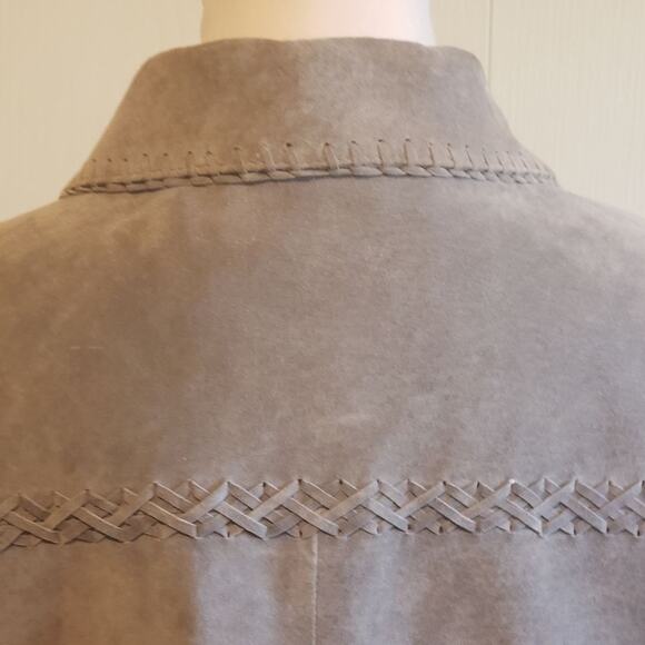 Cabelas vintage suede leather botton front blazer jacket‎ women's M reg - Picture 6 of 11